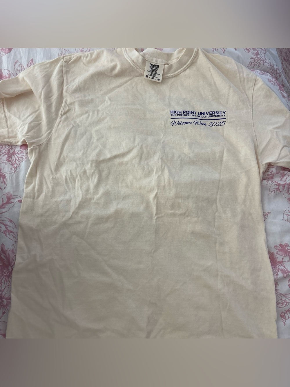 Comfort Colors Welcome Week 2025 Tee - Cream with Navy Print